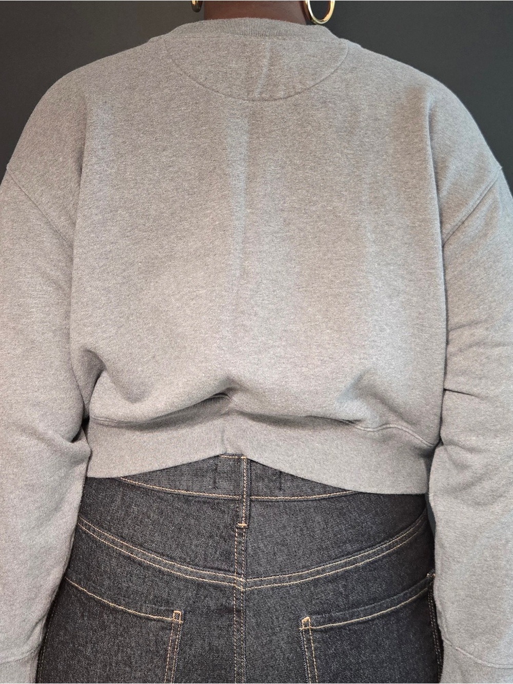 gap x cult gaia | cropped logo sweatshirt | sweater | heather grey | xl - Picture 2 of 8